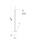 Lámpara de pie salón LED moderno 200cm MANHATTAN blanco, regulable, 48W, 5900Lm, 3000K