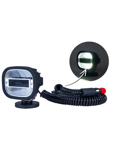 Faro LED de trabajo con imán y enchufe mechero LRD 3070 soporte inclinable y base magnética 12/24V IP68