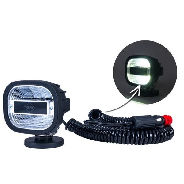 Faro LED de trabajo con imán y enchufe mechero LRD 3070 soporte inclinable y base magnética 12/24V IP68