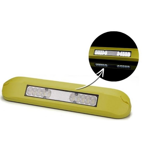 Projecteur de travail périmétrique à LED LRD 3042/Y-AM 12/24 V 12 W 1000 lm, boîtier jaune