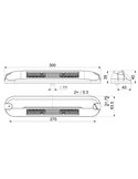 Luz LED de trabajo con luz de advertencia LED LRD 3043/R/B2 12/24V 1000Lm carcasa roja
