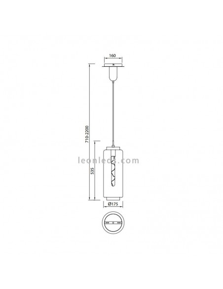 Candeeiro de teto vintage moderno | Candeeiro suspenso moderno | Candeeiro de teto cromado | leonleds
