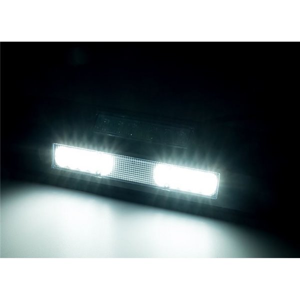 Luz de trabajo LED con luz de advertencia LED LRD 3043/BL/A1 12/24V 12W 1000Lm EMC carcasa negra