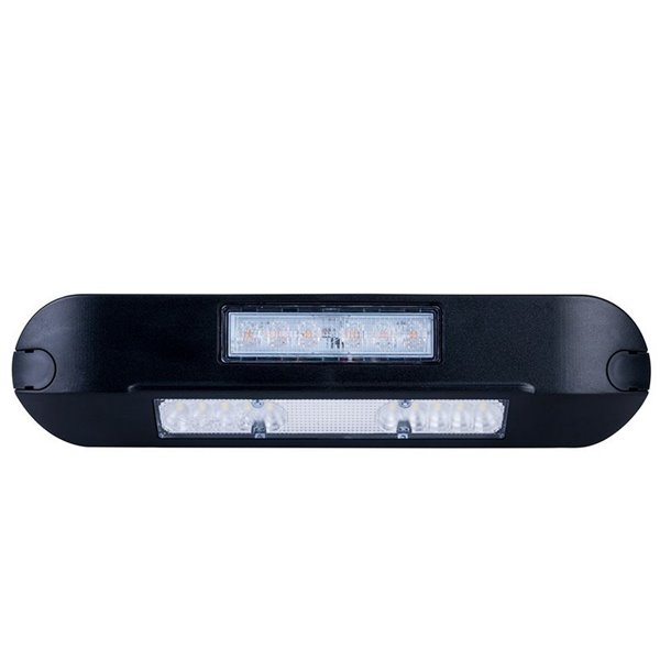 Luz de trabajo LED con luz de advertencia LED LRD 3043/BL/A1 12/24V 12W 1000Lm EMC carcasa negra