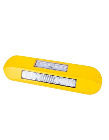 Luz LED de trabajo con luz de advertencia LED LRD 3043/Y/A1 12/24V 12W 1000Lm EMC carcasa amarilla
