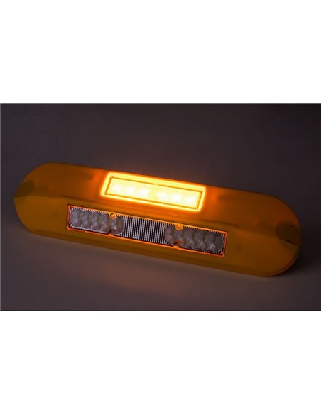 Luz LED de trabajo con luz de advertencia LED LRD 3043/Y/A1 12/24V 12W 1000Lm EMC carcasa amarilla