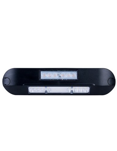 Luz de trabajo LED perimetral con luz de advertencia y estroboscópica LRD 3043/BL/B2 12/24V 1000Lm EMC