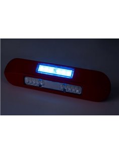 Luz LED de trabajo con luz de advertencia LED LRD 3043/R/B2 12/24V 1000Lm carcasa roja 2