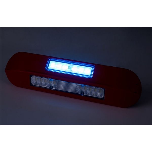 Luz LED de trabajo con luz de advertencia LED LRD 3043/R/B2 12/24V 1000Lm carcasa roja