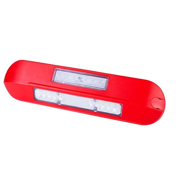 Luz LED de trabajo con luz de advertencia LED LRD 3043/R/B2 12/24V 1000Lm carcasa roja