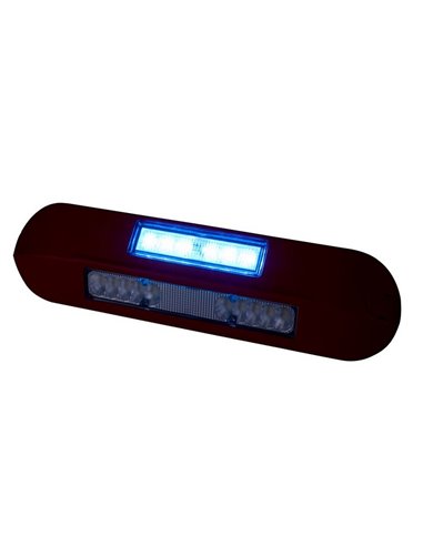 Luz LED de trabajo con luz de advertencia LED LRD 3043/R/B2 12/24V 1000Lm carcasa roja