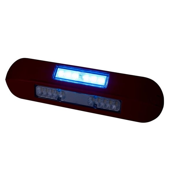 Luz LED de trabajo con luz de advertencia LED LRD 3043/R/B2 12/24V 1000Lm carcasa roja