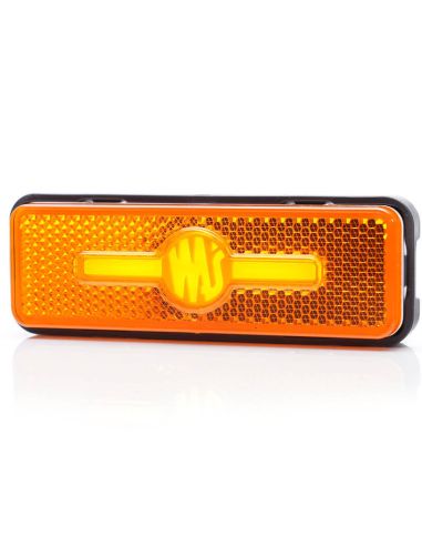 Galibo Lateral LED rectangular ambar con logo luminoso was y soportes 12V-24V SM1 IA W254