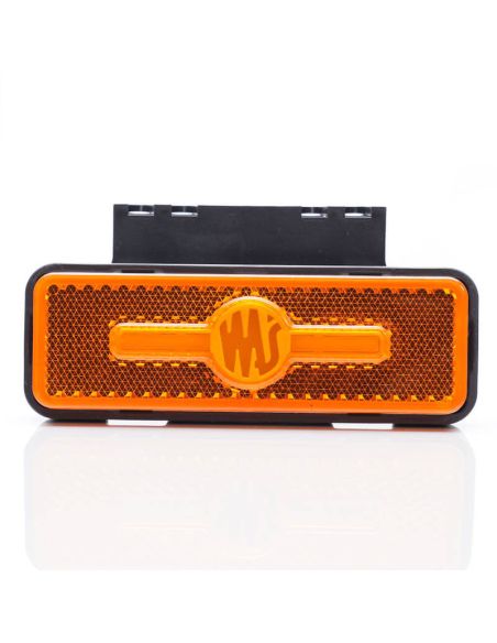 Galibo Lateral LED rectangular ambar con logo luminoso was y soportes 12V-24V SM1 IA W254