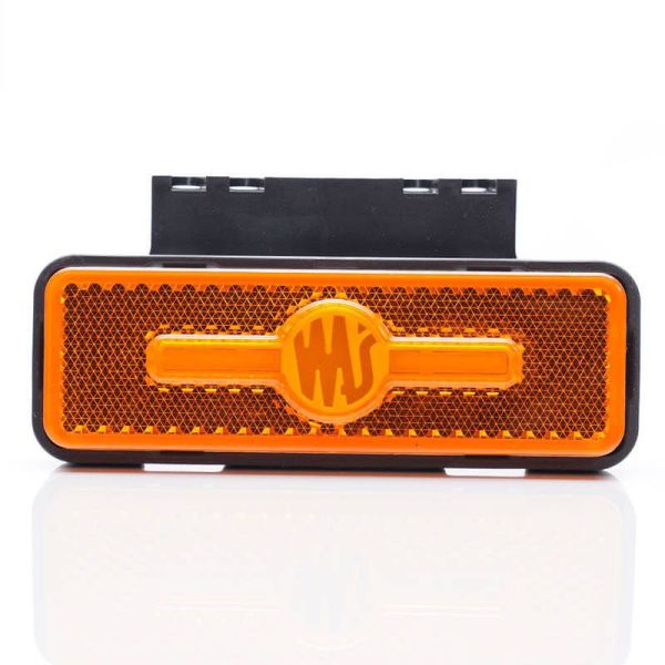 Galibo Lateral LED rectangular ambar con logo luminoso was y soportes 12V-24V SM1 IA W254