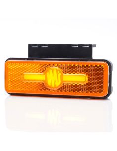 Galibo Lateral LED rectangular ambar con logo luminoso was y soportes 12V-24V SM1 IA W254