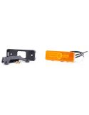 Galibo Lateral LED rectangular ambar con logo luminoso was y soportes 12V-24V SM1 IA W254