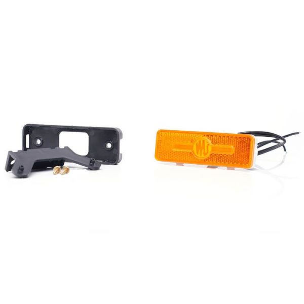 Galibo Lateral LED rectangular ambar con logo luminoso was y soportes 12V-24V SM1 IA W254