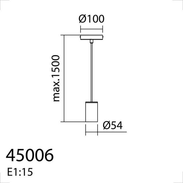 Suspension minimaliste KOPA, laiton mat et bois de noyer, douille E27 (non fournie)