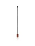 Lámpara colgante KOPA para base multiple latón mate y madera nogal E27 (no incl.)