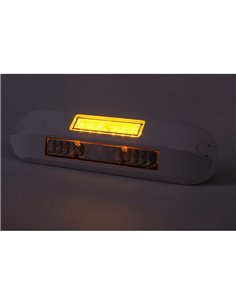 Luz de trabalho LED com luz de advertência e estroboscópica âmbar LRD 3043/WH/A1 12/24V R65 EMC XA1 2