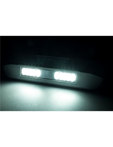 Luz de trabalho LED com luz de advertência e estroboscópica âmbar LRD 3043/WH/A1 12/24V R65 EMC XA1