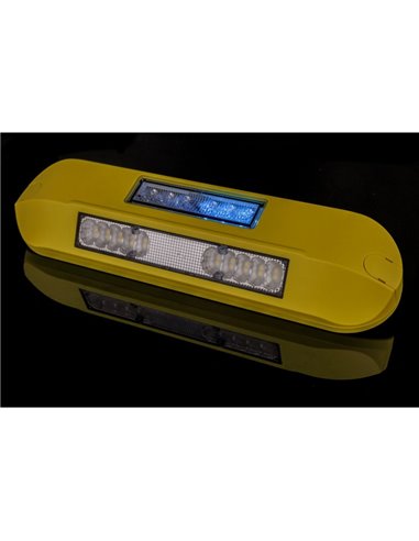 Luz de trabalho LED com luz de advertência azul LRD 3043/Y-AM/B2 12/24V R65 EMC XB2