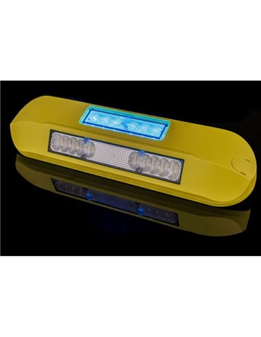 Luz de trabalho LED com luz de advertência azul LRD 3043/Y-AM/B2 12/24V R65 EMC XB2