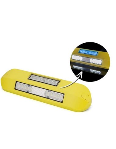 Luz de trabalho LED com luz de advertência azul LRD 3043/Y-AM/B2 12/24V R65 EMC XB2