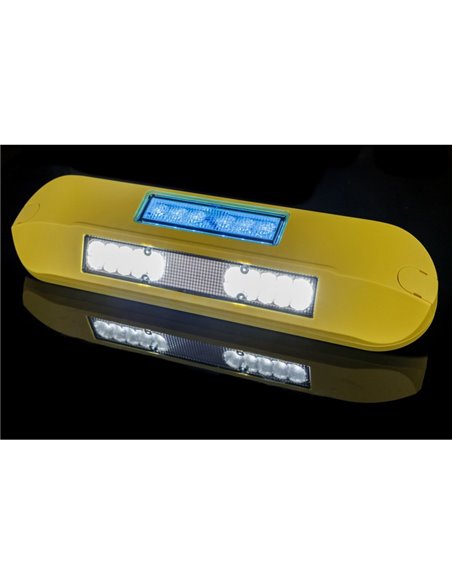 Luz de trabalho LED com luz de advertência azul LRD 3043/Y-AM/B2 12/24V R65 EMC XB2