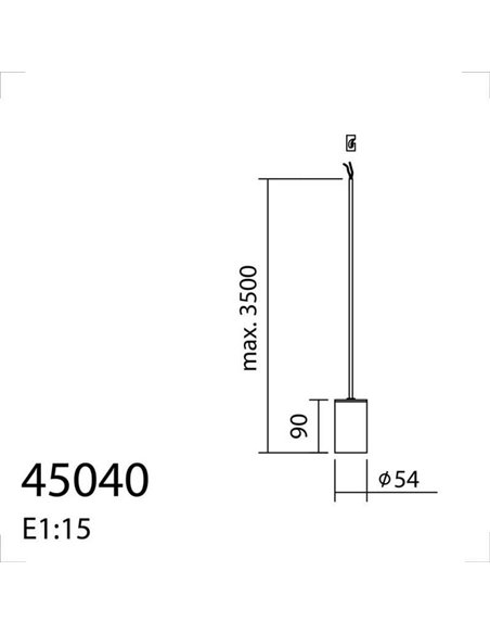 Lámpara colgante KOPA para base múltiple negra y madera natural E27 (no incl.)