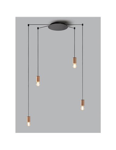 Base múltiple KOPA negra para hasta 12 lámparas colgantes E27