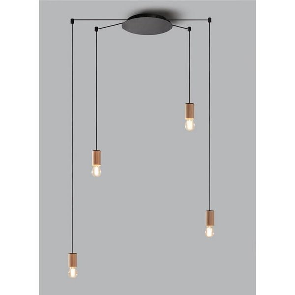 Base múltiple KOPA negra para hasta 12 lámparas colgantes E27