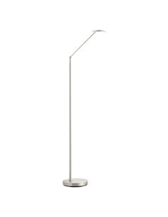 Lámpara de pie LED cromo mate DAPHNE R 9W CCT 2700K-4000K, cabezal lector móvil