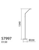 Lámpara de pie LED con cabezal lector móvil medalla DAPHNE R 9W CCT 2700K-4000K