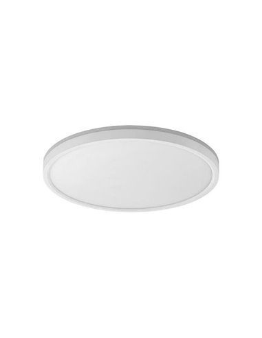 Plafonnier LED blanc OSONA Ø32cm, 26+6W 3000Lm+600Lm, sélecteur de température de couleur et d'intensité