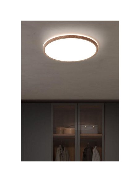 Plafonnier LED blanc OSONA Ø32cm, 26+6W 3000Lm+600Lm, sélecteur de température de couleur et d'intensité