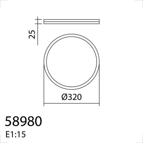 Plafón de techo LED negro OSONA Ø32cm, 26+6W 3000Lm+600Lm selector CCT e intensidad