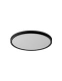 Plafón de techo LED negro OSONA Ø32cm, 26+6W 3000Lm+600Lm selector CCT e intensidad