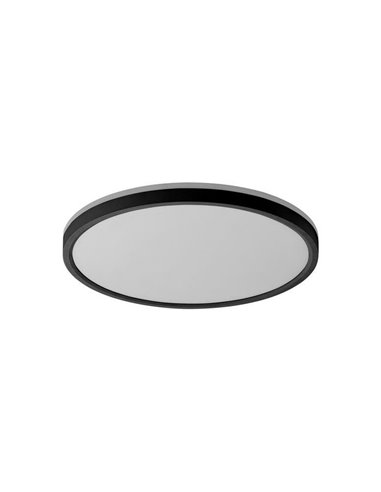 Luminária de teto LED preta OSONA Ø32cm, 26+6W 3000lm+600lm, seletor de CCT e intensidade.