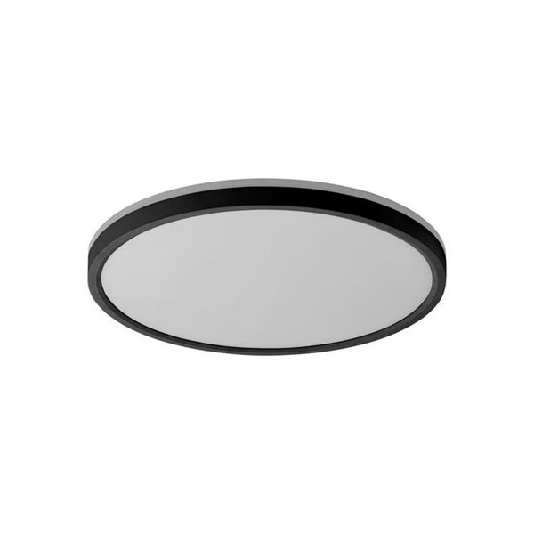 Plafonnier LED OSONA noir Ø32cm, 26+6W 3000Lm+600Lm, sélecteur de température de couleur et d'intensité