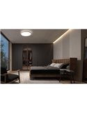 Plafón de techo LED negro OSONA Ø32cm, 26+6W 3000Lm+600Lm selector CCT e intensidad