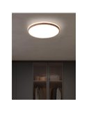 Plafón de techo LED negro OSONA Ø32cm, 26+6W 3000Lm+600Lm selector CCT e intensidad