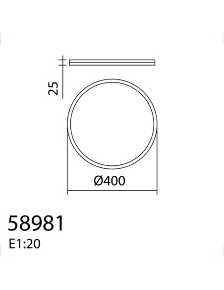 Plafón de techo LED OSONA natural Ø40 32+8W 3400Lm+800Lm selector CCT regulable