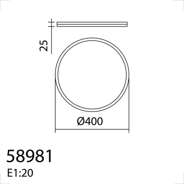 Plafonnier LED OSONA, lumière naturelle Ø40 32+8W 3400Lm+800Lm, sélecteur de température de couleur, intensité variable