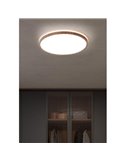 Plafonnier LED OSONA, noir, 32+8W, 3400+800 lm, Ø40, sélecteur de température de couleur, dimmable
