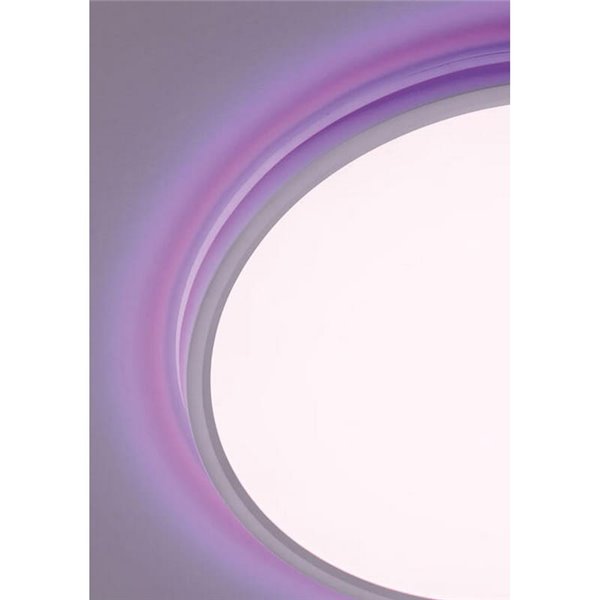 Plafonnier LED OSONA, lumière naturelle Ø60 50+12W 5000+1200 lm CCT&RGB avec télécommande