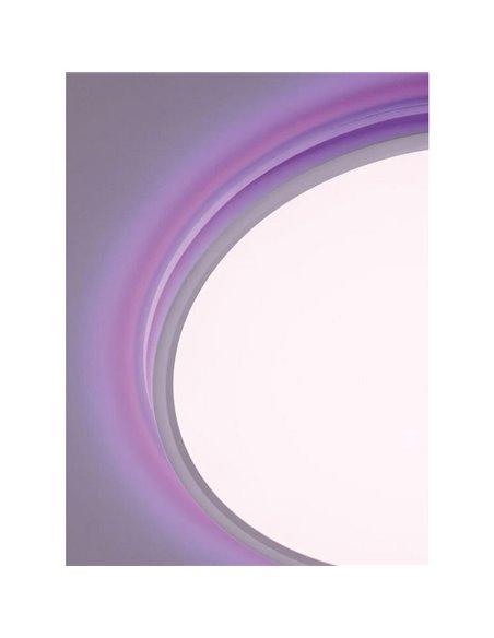 Plafón de techo LED OSONA blanco Ø60 50+12W 5000+1200 lm CCT&RGB con mando
