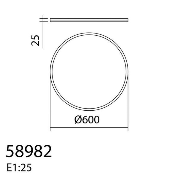 Plafón de techo LED OSONA blanco Ø60 50+12W 5000+1200 lm CCT&RGB con mando