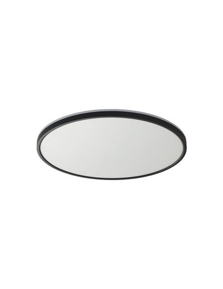 Plafón de techo LED OSONA negro Ø60 50+12W 5000+1200 lm CCT&RGB con mando